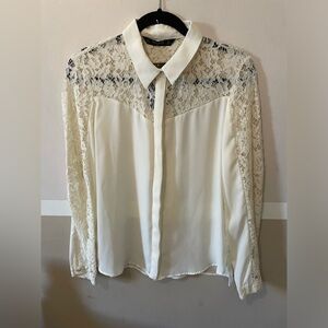 Elegant Cream Lace Blouse